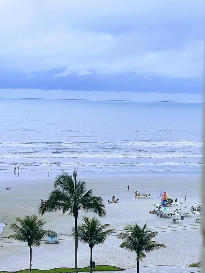 Apto Pe Na Areia Vista Mar Praia Grande (Santos) Exterior foto